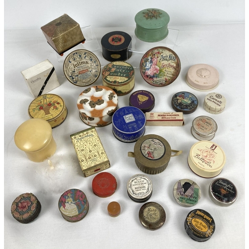 1272 - A collection of vintage rouge pots, body & face powders and containers. All in varying sizes and sty... 