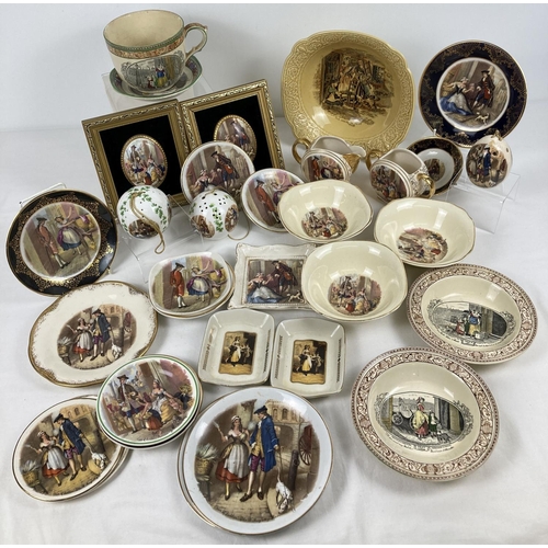 1151 - A quantity of assorted ceramics decorated with 