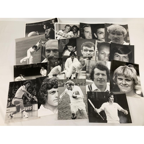 1221 - A large collection of Eamonn McCabe 1970's studio photographs of sports personalities. Many stamped ... 