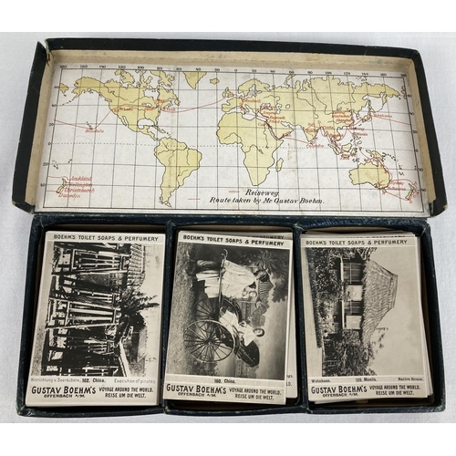 1223 - A boxed collection of Victorian historical photographic postcards of worldwide views as taken & coll... 