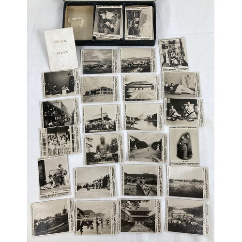 1223 - A boxed collection of Victorian historical photographic postcards of worldwide views as taken & coll... 