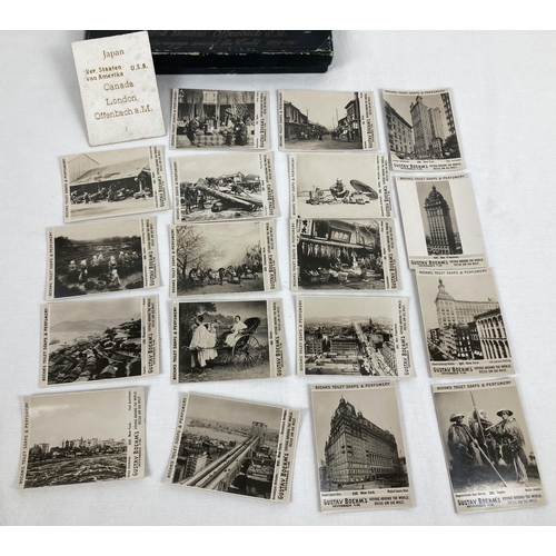 1223 - A boxed collection of Victorian historical photographic postcards of worldwide views as taken & coll... 