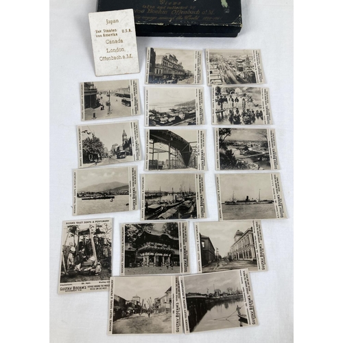 1223 - A boxed collection of Victorian historical photographic postcards of worldwide views as taken & coll... 