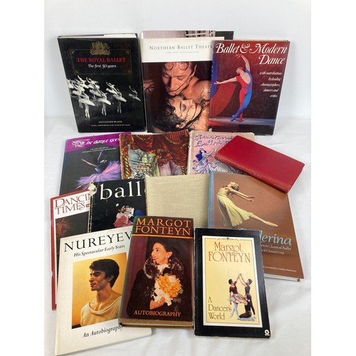 1213 - 14 books relating to ballet and dance. To include The Royal Ballet The First 50 years, Ballet & Mode... 