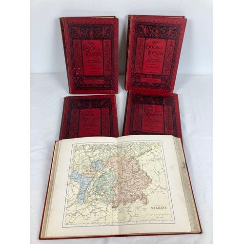 1215 - A set of 5 red cloth bound volumes of 