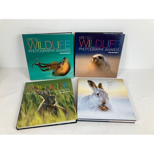 1217 - 4 hardback British Wildlife Photography Awards books. Collection 1, 4, 5 and 9.