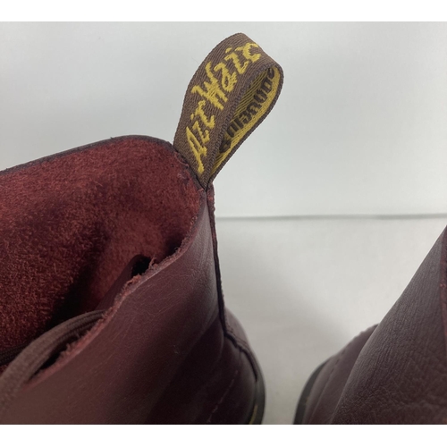 15 - A pair of Cherry Red leather Pascal Dr Martens ankle boots. Size 5, unboxed. In as new condition.