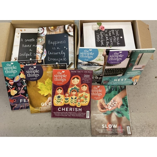 120 - 2 boxes of 'The Simple Things' monthly magazine, dating from July 2014 to December 2017. 42 issues i... 