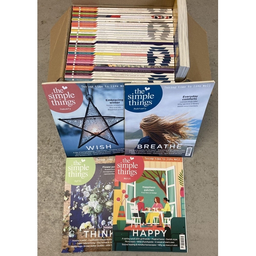 121 - A box of 'The Simple Things' monthly magazine, dating from Jan 2018 to April 2021. 40 issues in tota... 