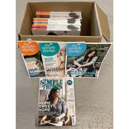 122 - A box of 24 issues of 'The Simple Things' magazine, to include issue #1. Dating from 2012 to June 20... 