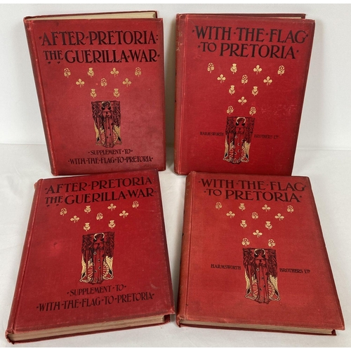 123 - 4 volume set - With the Flag to Pretoria in 2 volumes together with After Pretoria: The Guerilla War... 