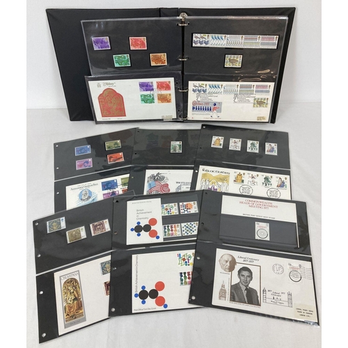 61 - A folder of British first day covers and corresponding mint stamp sets dating from 1974-1979. To inc... 