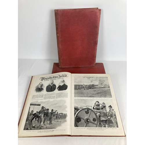 154 - The Illustrated Sporting & Dramatic News 1899-1900 in 3 red cloth bindings. Comprising: March 25th 1... 