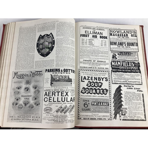 154 - The Illustrated Sporting & Dramatic News 1899-1900 in 3 red cloth bindings. Comprising: March 25th 1... 