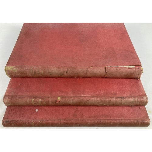 154 - The Illustrated Sporting & Dramatic News 1899-1900 in 3 red cloth bindings. Comprising: March 25th 1... 