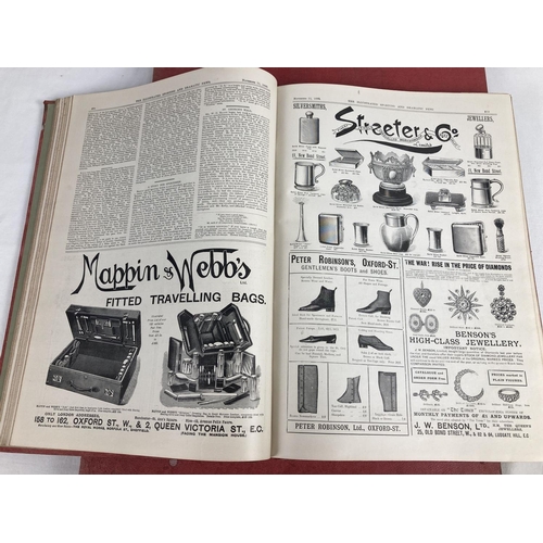 154 - The Illustrated Sporting & Dramatic News 1899-1900 in 3 red cloth bindings. Comprising: March 25th 1... 