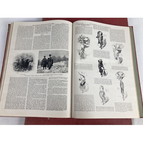 154 - The Illustrated Sporting & Dramatic News 1899-1900 in 3 red cloth bindings. Comprising: March 25th 1... 