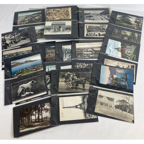 289 - An album containing approx. 150 assorted Edwardian & vintage British and Overseas postcards. To incl... 