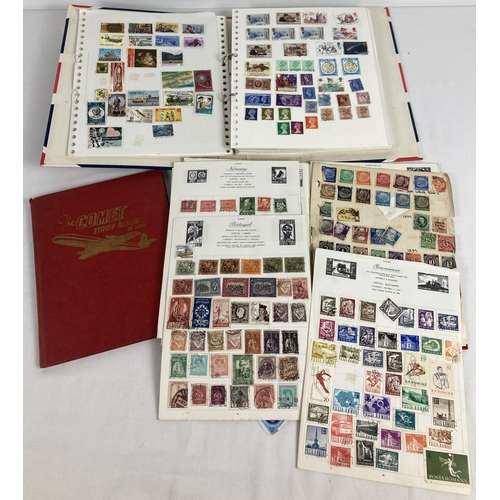 67 - 3 vintage stamp albums containing a quantity of assorted British, Commonwealth & world stamps.