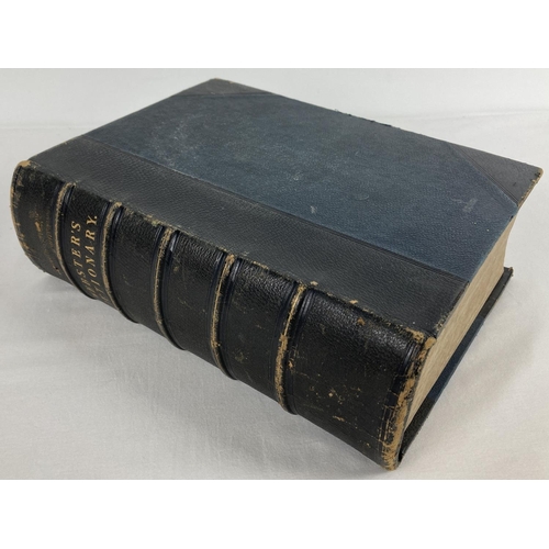 129 - 1890 leather bound Webster's International Dictionary of the English Language. Printed by William Cl... 