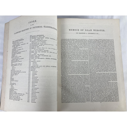 129 - 1890 leather bound Webster's International Dictionary of the English Language. Printed by William Cl... 