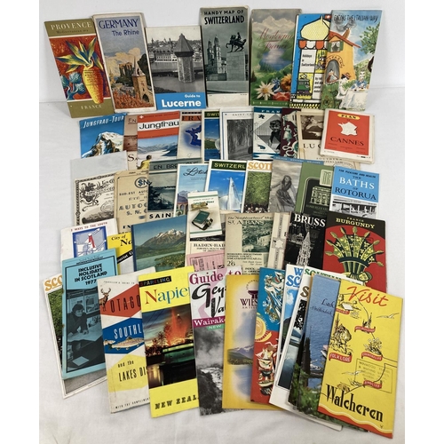 193 - A quantity of vintage New Zealand, European, and British holiday guides. To include samples from: Fr... 