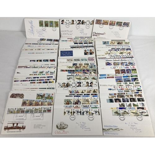 75 - A box of approx. 170 assorted first day covers from the 1980's.