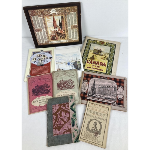 197 - A collection of mixed antique and vintage ephemera. To include a copy of 