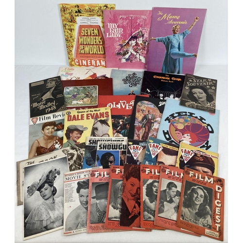 182 - A collection of assorted vintage film and cinema ephemera. To include souvenir movie picture books, ... 