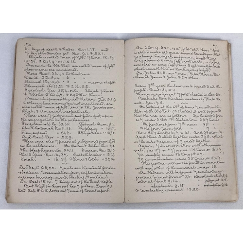 202 - A copied handwritten edition of 'The Numerals of Scripture' by E. C. P, dated 1880. Approx. 18.5 x 1... 