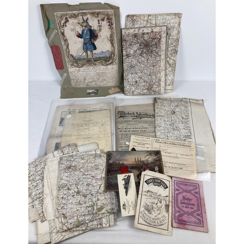 203 - A folder of assorted vintage Norfolk newspapers & ephemera. Together with other assorted ephemera to... 