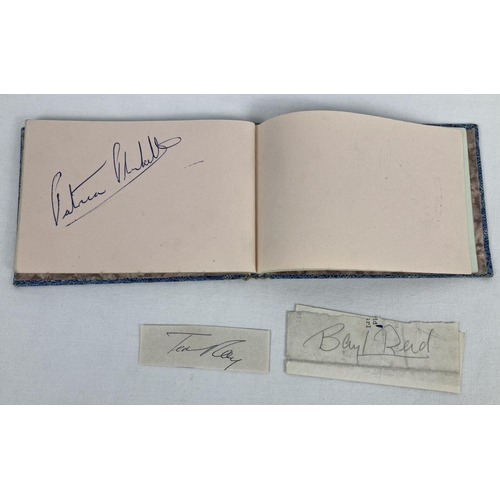 180 - A vintage autograph book containing several autographs from early actors and actresses. Autographs t... 