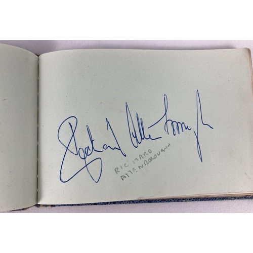 180 - A vintage autograph book containing several autographs from early actors and actresses. Autographs t... 