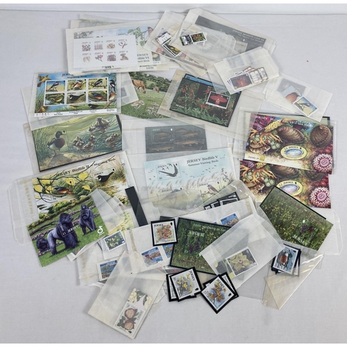 102 - A collection of Jersey wildlife, flora and sea life mint collectors stamps. To include 