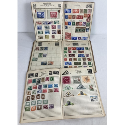 104 - 3 vintage stamp albums containing a collection of British and world stamps mostly in used condition.... 