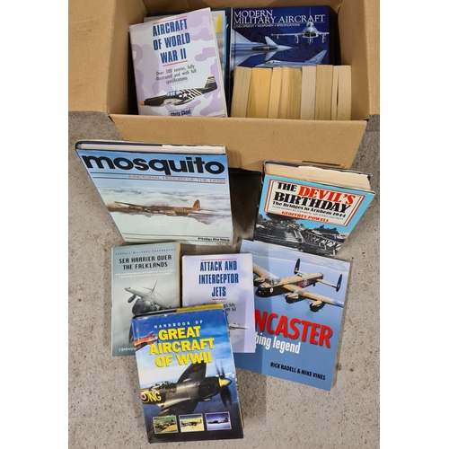 148 - A box of books relating to airplanes and aircraft, to include fiction and non fiction.