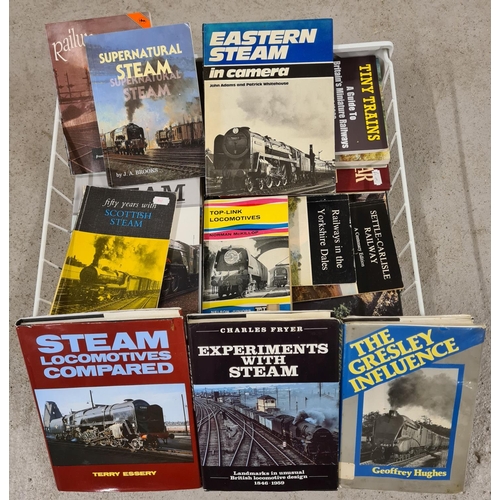 1309 - A quantity of vintage steam locomotive books.