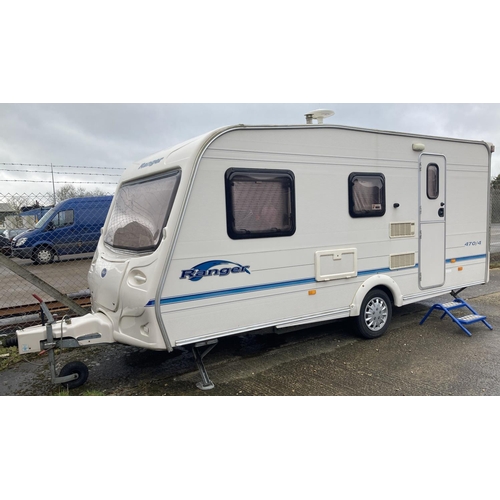 1351 - A 2004 4 berth Bailey Ranger 470/4 touring caravan with awnings and many extras & accessories to inc... 