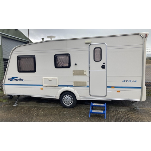 1351 - A 2004 4 berth Bailey Ranger 470/4 touring caravan with awnings and many extras & accessories to inc... 