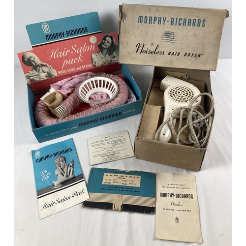 1354 - A boxed 1950's Morphy Richards noiseless hair dryer together with a Morphy Richards hair salon pack.... 