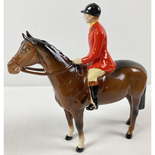 1277 - A Beswick ceramic Huntsman and horse figurine #1501, in brown gloss. Issued from 1957 - 95 and model... 