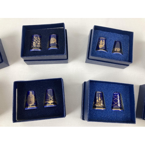 1282 - The Royal Romonov Thimble Collection - 24 boxed limited edition ceramic thimbles from Mayfair Editio... 