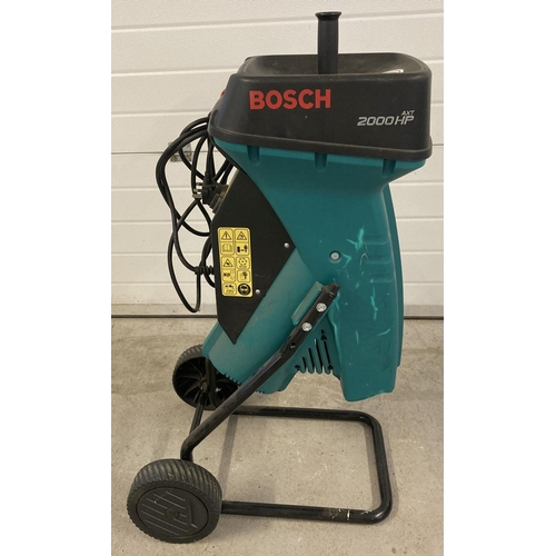 1417 - An electric Bosch 2000 HP AXT garden shredder, lightly used. Not tried and tested.