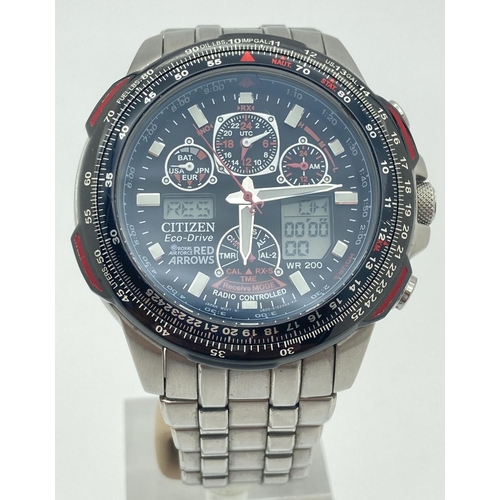 Citizen eco drive hot sale titanium red arrows