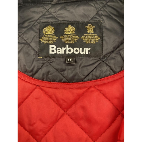 69 - A mens black quilted jacket by Barbour. Zip and press stud fastening with 3 front pockets and 2 inte... 