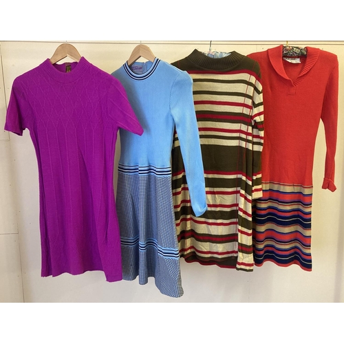 229 - 4 1960's/70's jumper and jersey dresses. To include Dobetique (size 12), Tricsville, Miss Casual by ... 