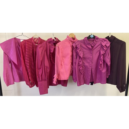 258 - 6 women's vintage blouses in pink tones. To include examples by Marion Donaldson &                  ... 