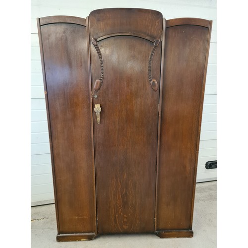 1491 - A mid century Chancellor furniture dark wood 3 piece bedroom suit. Single door wardrobe, 3 drawer dr... 