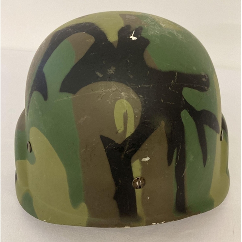 105 - US prototype Personnel Armor System Ground Troops (PASGT) helmet, believed to be made from GRP. Helm... 