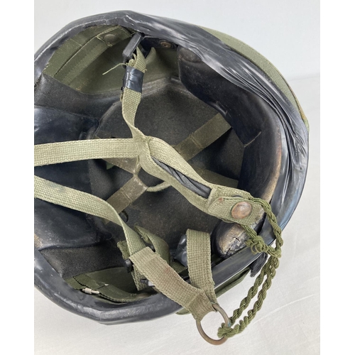 249 - A British GS Mk6 ballistic nylon helmet circa 1990, named to Lance Corporal Challender. Presumed Roy... 